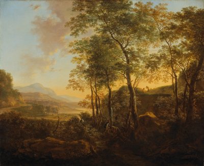 Vistaのある樹木に覆われた丘の中腹、1645年頃 作： Jan Dirksz Both