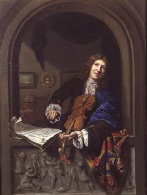 ヴァイオリンを弾く男の肖像 作： Jan Frans Douven