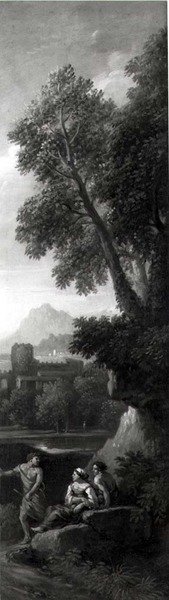 古典的な風景の中の人物 作： Jan Frans van Bloemen