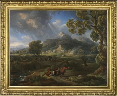ローマの田舎のハリケーン、1725-49 作： Jan Frans van Bloemen