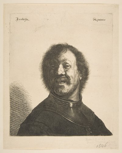 ゴルゲットで笑う男、1620〜40年。 作： Jan Georg van Vliet