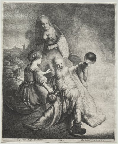ロットと彼の娘、1600年代。 作： Jan Georg van Vliet