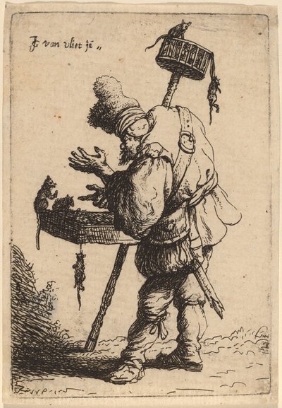 1632年の「The Rat Catcher」。 作： Jan Georg van Vliet