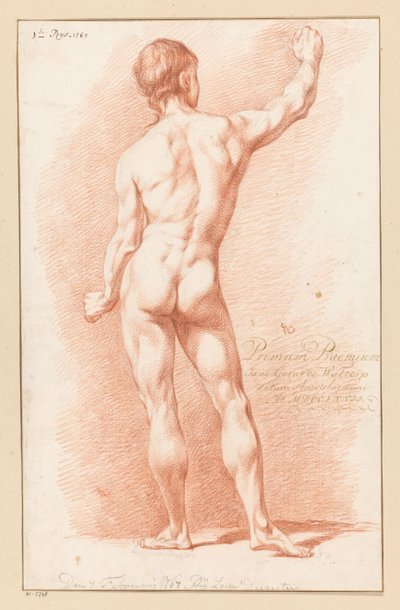 後ろから見た男性立裸体 (一等賞 1767) 作： Jan Gerard Waldorp