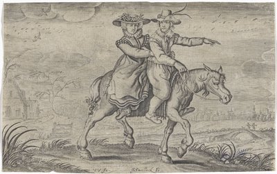 馬に乗った男女 作： Jan Gerritsz Swelinck