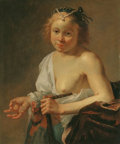 リュートを持つ遊女 作： Jan Gerritsz. van Bronckhorst