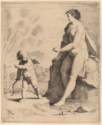 ヴィーナスとキューピッド 作： Jan Gerritsz van Bronckhorst after Cornelis