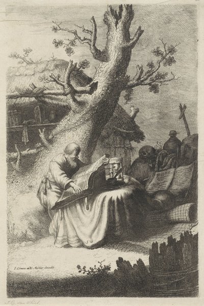 H. 木の下で読書するヒエロニムス 作： Jan Gillisz. van Vliet