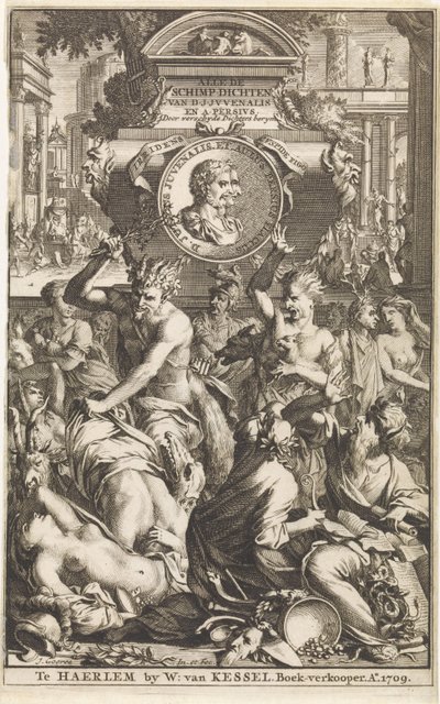 ローマのバカナル Titelpagina voor Decius Junius Juvenalis en Aulus Persius Flaccus, Alle de schimpdichten, 1709 Alle de schimpdichten D.J.Jvenalis en A. Persivs door verschyde dichters berymt (オブジェクトのタイトル) 作： Jan Goeree