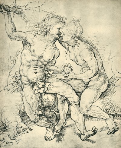アダムとイブ、1520-1525、1943年。 作： Jan Gossaert