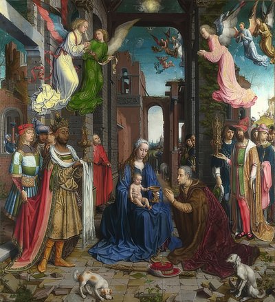 王の崇拝。 1510-15 作： Jan Gossaert
