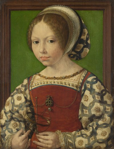 デンマークのドロテア王女の肖像1520-1580、1530年頃 作： Jan Gossaert