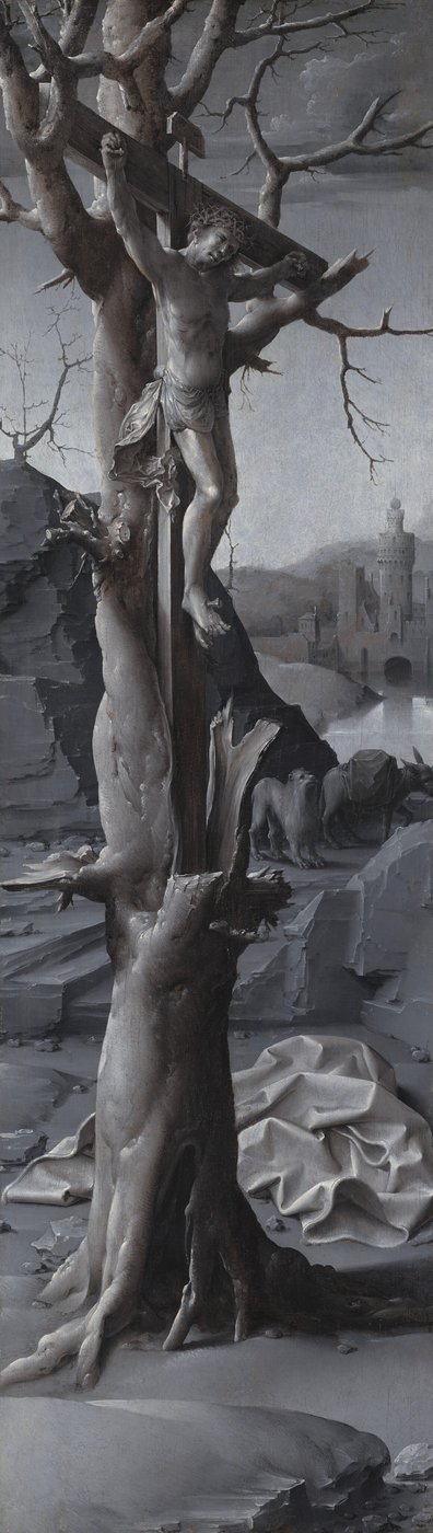 聖ジェローム・ペニテント [左パネル] 作： Jan Gossaert