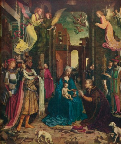 王家の礼拝、c1510、1912 作： Jan Gossaert