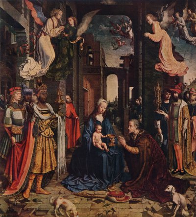 王家の礼拝、c1510、1938 作： Jan Gossaert