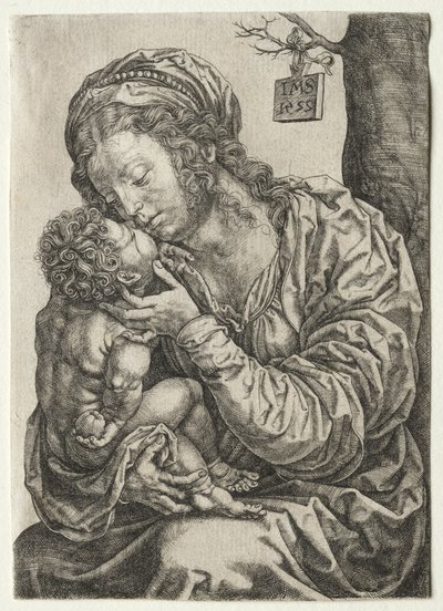 木の麓に座る聖母、1522年。 作： Jan Gossaert