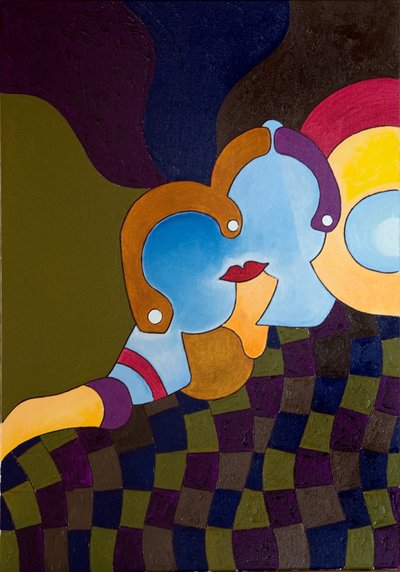 一緒に一人で、2007年（キャンバスに油彩） 作： Jan Groneberg