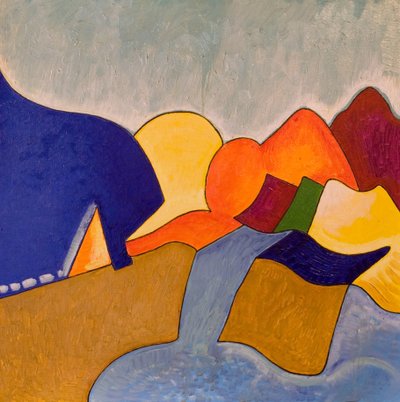 私の夢の中で、モネンバシアは2006年にこのように現れます（木に油彩） 作： Jan Groneberg