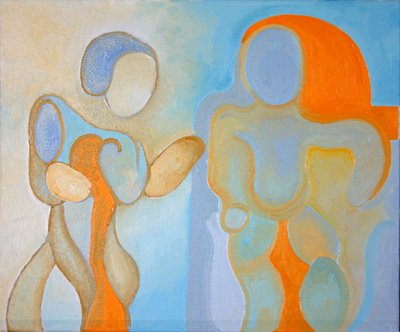 男と女 nr 1、2009年（キャンバスに油彩） 作： Jan Groneberg