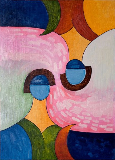逆さまと裏返し、2007年（木に油彩） 作： Jan Groneberg