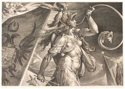 トルコ人に対する勝利で皇帝の軍隊を支援するベローナ 作： Jan Harmensz. Muller