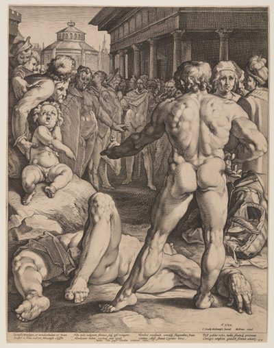 ユリシーズとイルスの戦い 作： Jan Harmensz. Muller