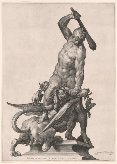 ヒュドラを倒すヘラクレス 作： Jan Harmensz. Muller