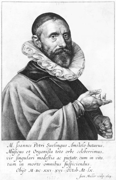 Jan Pieterszoon Sweelinckの肖像、1624年 作： Jan Harmensz Muller