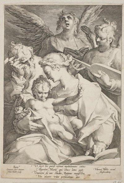 天使が付き添う聖家族 作： Jan Harmensz. Muller