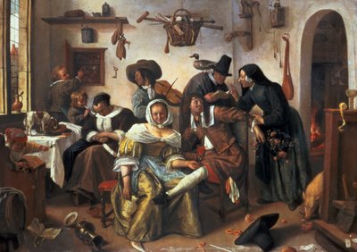 「贅沢に注意」、1663年頃 作： Jan Havicksz. Steen