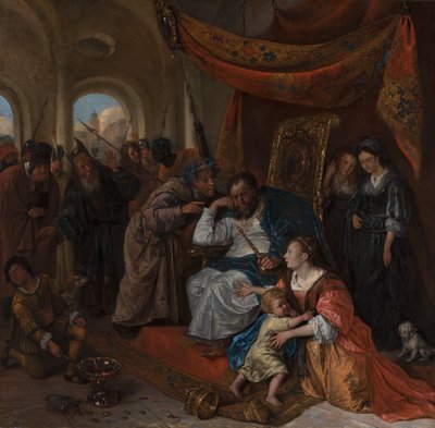 モーセとファラオの王冠、1670年頃 作： Jan Havicksz. Steen