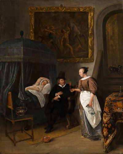 ドクターの訪問、1665年から8月 作： Jan Havicksz. Steen