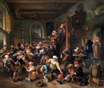 卵の踊り：旅館で農民のメリーメイキング 作： Jan Havicksz. Steen