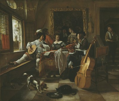 家族コンサート、1666 作： Jan Havicksz. Steen