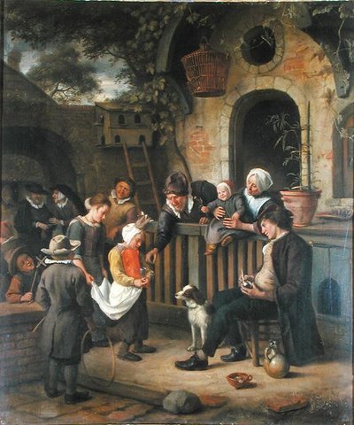 The Little Idiot（油彩・キャンバス） 作： Jan Havicksz. Steen