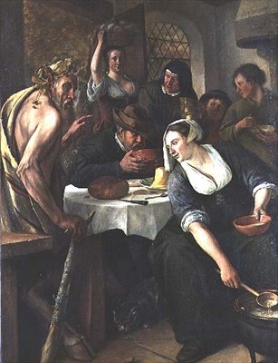 サテュロスと農民 作： Jan Havicksz. Steen