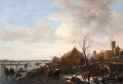 冬のシーン、1650年頃（パネルに油彩） 作： Jan Havicksz. Steen