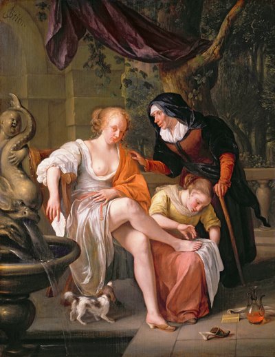 入浴後のバトシェバ 作： Jan Havickszoon Steen