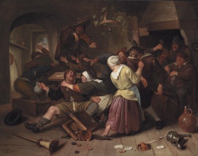 ギャンブラー喧嘩、1665年頃 作： Jan Havickszoon Steen