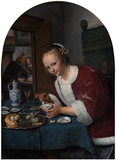 カキを食べる少女、1658〜1660年頃 作： Jan Havickszoon Steen