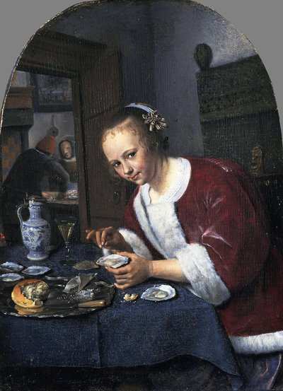 カキを持つ少女 作： Jan Havickszoon Steen