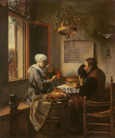 肉の恵み、1660 作： Jan Havickszoon Steen