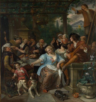 テラスの陽気な会社、1673年頃 作： Jan Havickszoon Steen