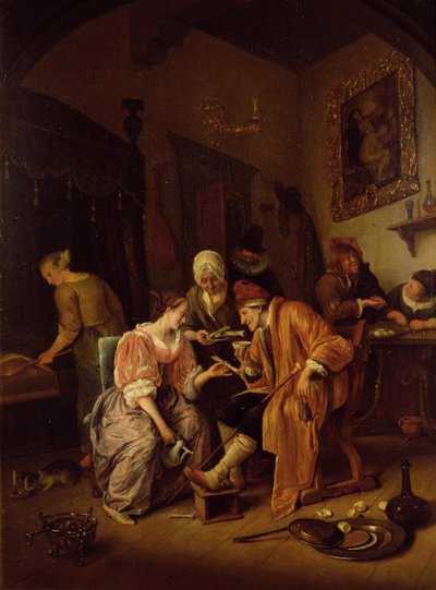 病気の老人 作： Jan Havickszoon Steen