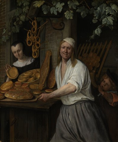 ベイカーアレントオーストワールと彼の妻カトリーナカイザースワール、1658年 作： Jan Havickszoon Steen