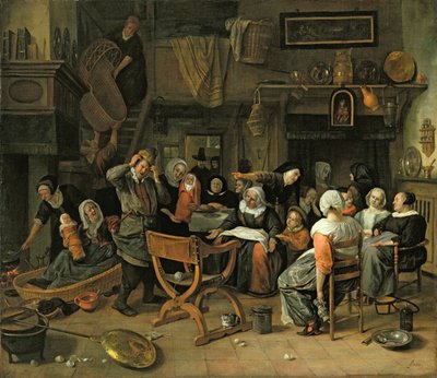洗礼の饗宴、1668 作： Jan Havickszoon Steen