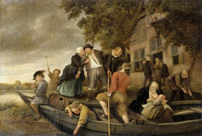 陽気な帰郷、1679 作： Jan Havickszoon Steen