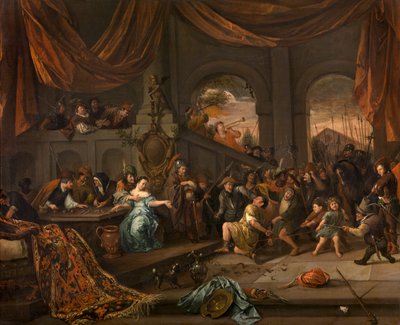 サムソンのモッキング、1675年頃。 作： Jan Havickszoon Steen