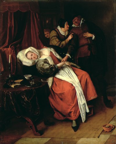 患者と医者、1660年代 作： Jan Havickszoon Steen