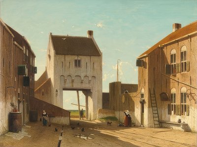 リールダムの市門。 1868-70年頃 作： Jan Hendrik Weissenbruch
